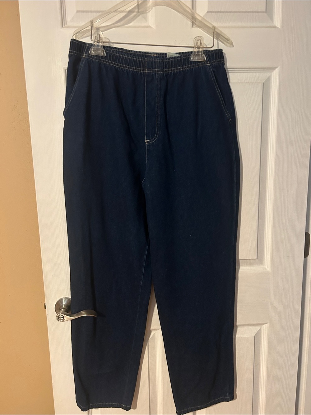 White Stag Dark Blue Elastic Waist Pull-On Pants